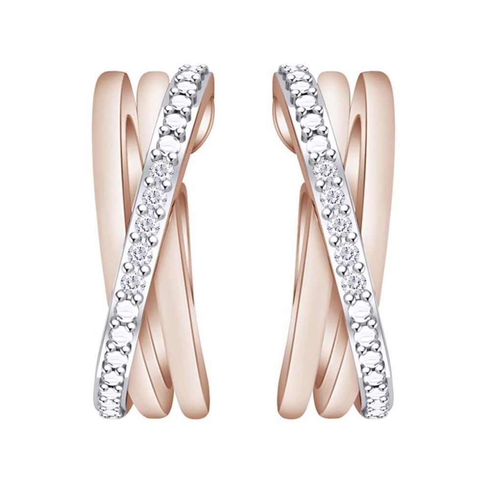 Natural Diamond Hoop Earrings